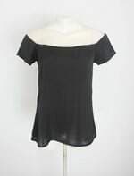blusa feminina preta com tule