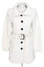 casaco feminino branco com cinto