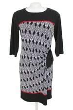 vestido enfocus studio feminino preto stampado