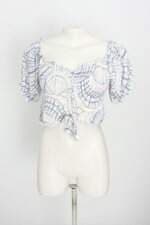 cropped  riachuelo feminino estampado com franzido