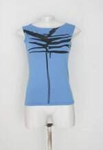 regata delírio tropical feminina azul com silk