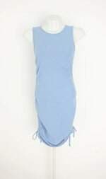 vestido youcom feminino azul com franzido