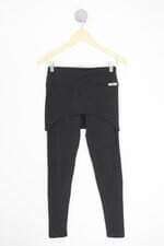 calça legging j.c modas feminina preta com sobreposição