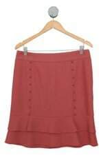 Saia Curta Pa Concept rosa com aplique