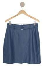 Saia Scusi pu azul com cinto