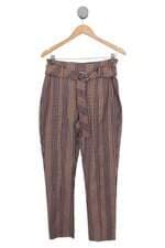 Calça Xadrez Unique Chiq Feminina Com Cinto