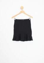 saia feminina preta com peplum