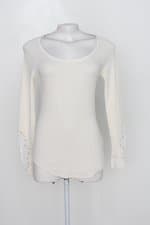 Blusa de tricô we the free feminina bege com renda