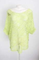 blusa feminina verde com transparência