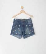 Shorts Marisa feminino azul com bordado
