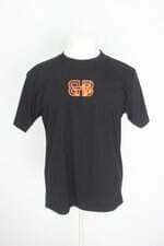 camiseta masculina preta com silk