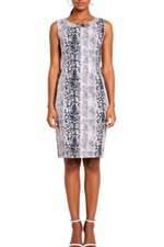 vestido cori feminino estampado com aplique e forro