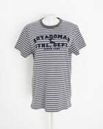 camisa masculina listrada com bordado