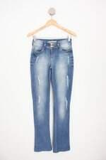 calça jeans visual feminina azul