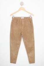 calça de tecido fuzarka kids marrom