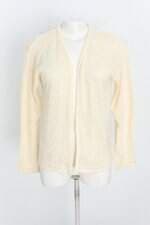 cardigan barreds feminino bege