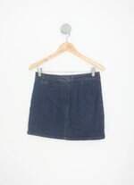 saia jeans feminina azul