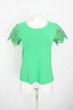 blusa del amo feminina verde com renda