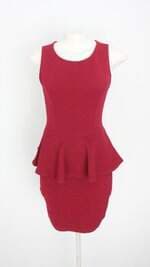 vestido forever 21 feminino vermelho com peplum