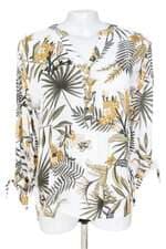 blusa Riachuelo feminina estampada com barra mullet