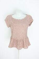 blusa aquamar feminina rosa com forro e peplum