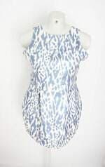 vestido quintess feminino bicolor com pregas
