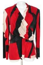 blusa DKNY colorida com drapeado