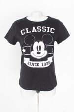 camiseta C&A feminina preta com silk