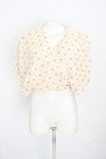 cropped Blue Steel feminino estampado com faixa na cintura e tassel