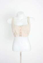 top feminino bege