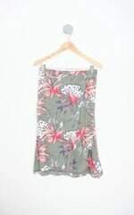 saia roxy feminina floral com fenda