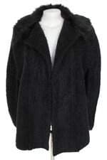 cardigan Anselmi femininO preto com pelo