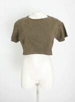 blusa Rosa Chá feminina verde com hotfix