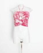 blusa cropped zara feminina rosa