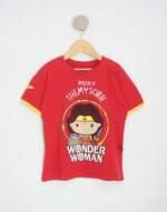 camiseta piticas kids vermelha com bordado e silk