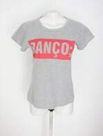 t-shirt feminina cinza com silk