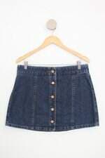 saia jeans four one feminina azul