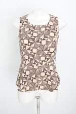 regata C&A feminina estampada com peplum