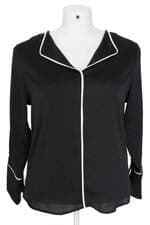 blusa borda barroca feminina preta