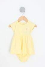 vestido baby way infantil amarelo