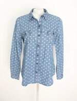 camisa jeans old navy feminina com poás