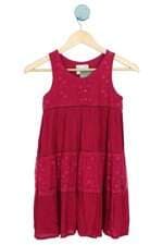 vestido Renner kids rosa com bordado e recortes