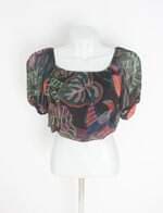 blusa marisa feminino estampada com forro e franzido