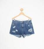 shorts jeans sawary feminino azul