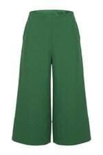 Calça de tecido Shoulder feminino verde