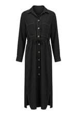Vestido longo feminino preto