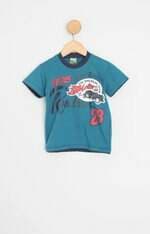 camiseta kids azul com silk