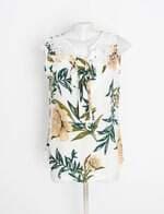 regata feminina estampada com bordado