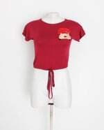 blusa cropped feminina vermelha