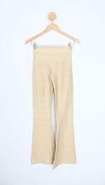 calça de tecido feminina bege